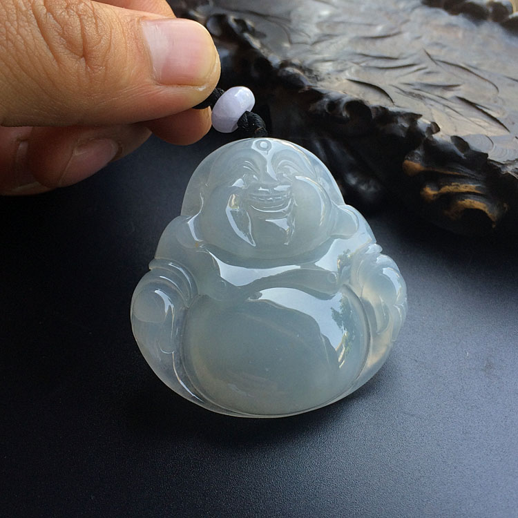 糯冰种晴水玉佛挂件