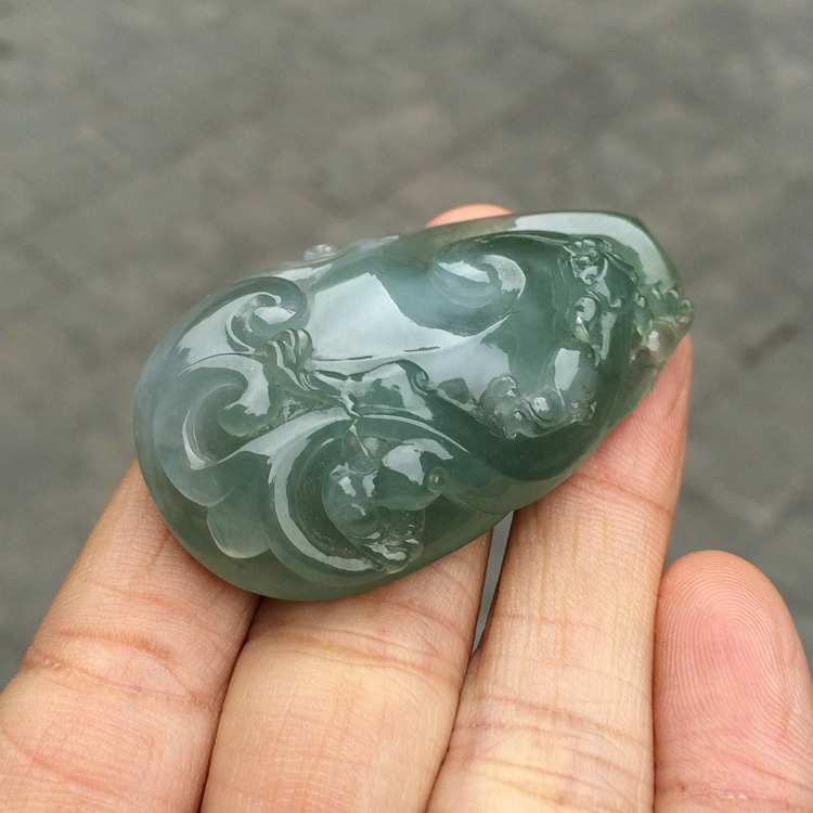 (超值推荐)冰种晴水祥龙如意挂件