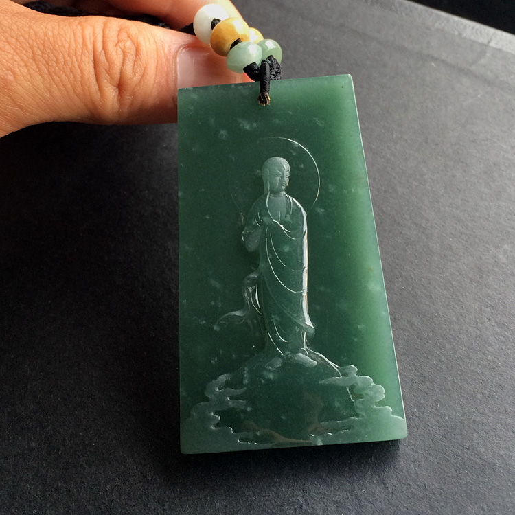 (超值推荐)冰种蓝水地藏王挂件