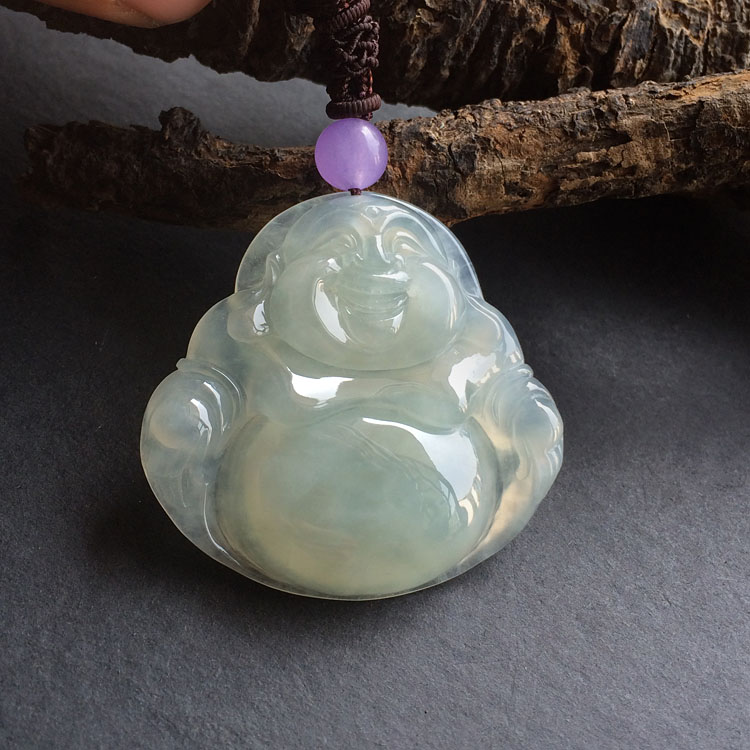 糯冰种晴水佛挂件
