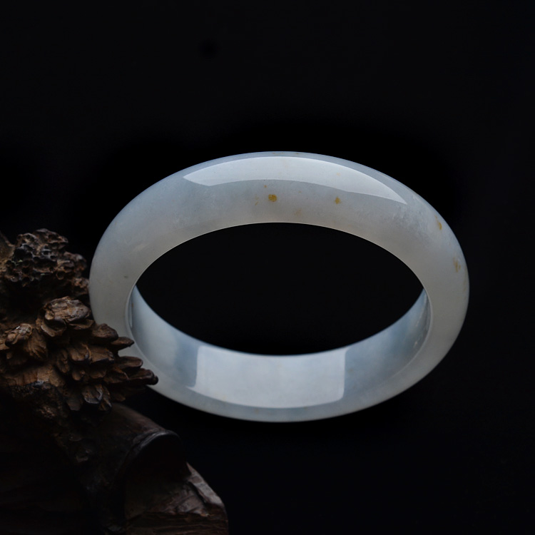 糯冰种晴水略带黄翡手镯（54.5mm）