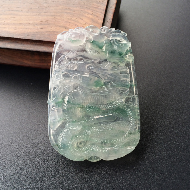 (超值推荐)冰种飘花望子成龙挂件