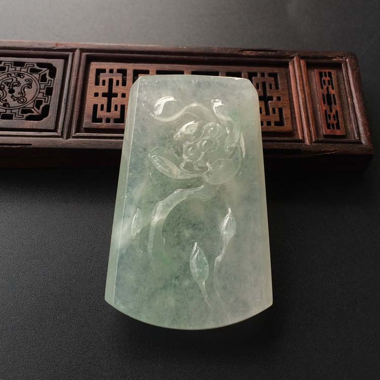 (超值推荐)冰种淡晴水一品清廉挂件