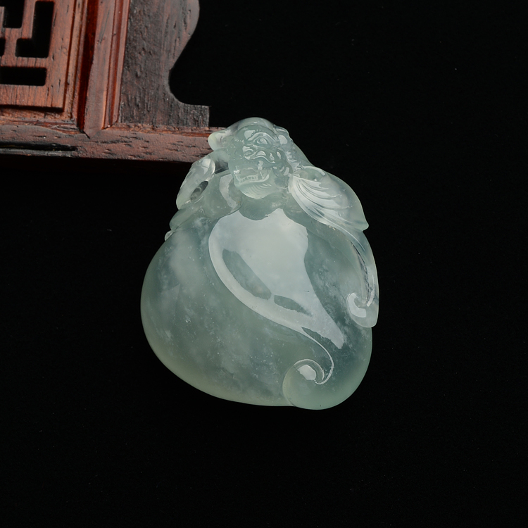 (超值推荐)冰种淡晴水福寿挂件
