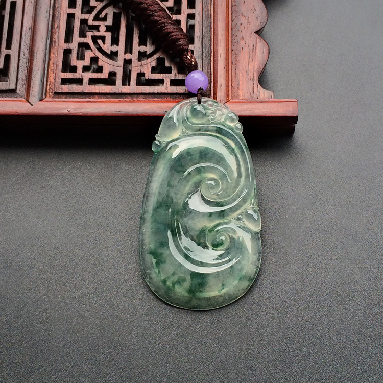(超值推荐)冰种飘花如意挂件