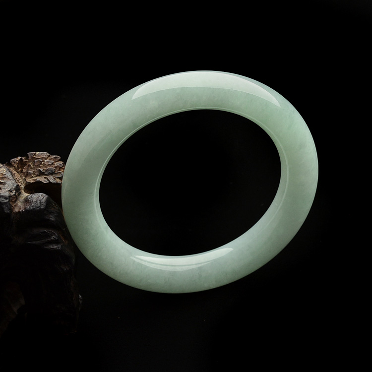 糯冰种晴水圆条手镯（56mm）