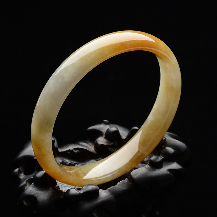 (超值推荐)糯冰种黄翡手镯(58.6mm)