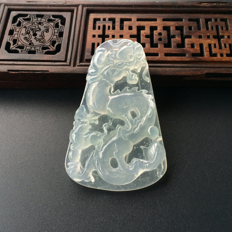 (超值推荐)冰种淡晴水望子成龙挂件