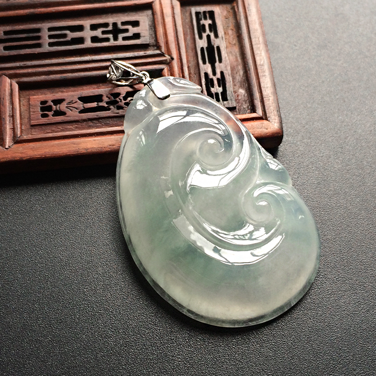 (超值推荐)冰种淡晴水如意挂件