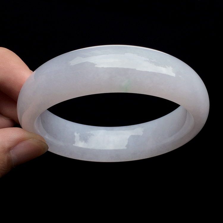 糯冰种淡紫罗兰手镯（57.7mm）