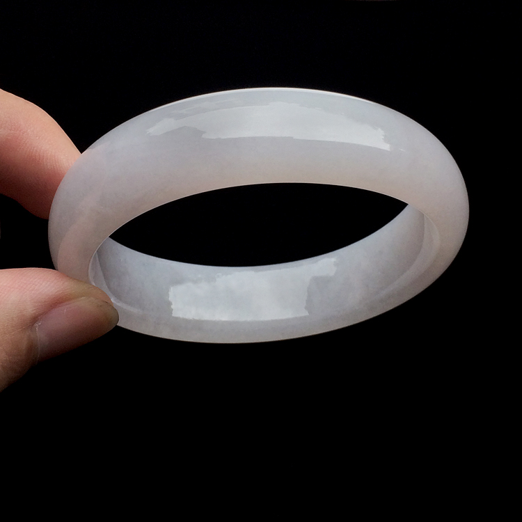 糯冰种淡紫罗兰贵妃镯（55.7mm）