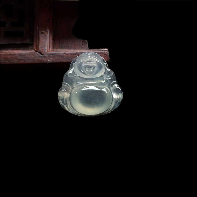 （超值推荐）冰种淡晴水玉佛挂件