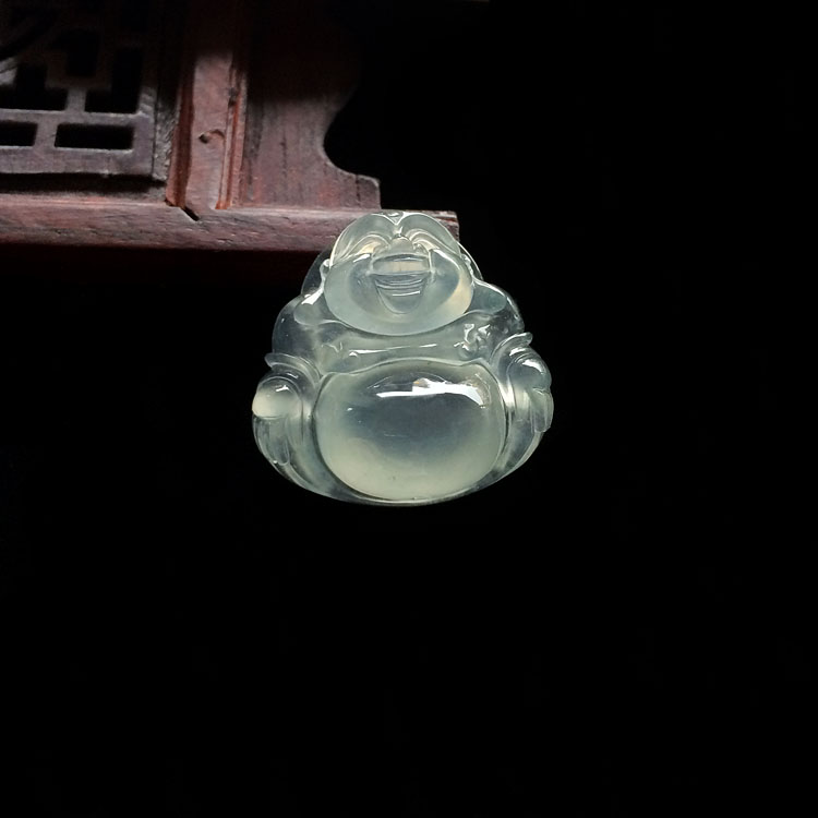 （超值推荐）冰种淡晴水玉佛挂件