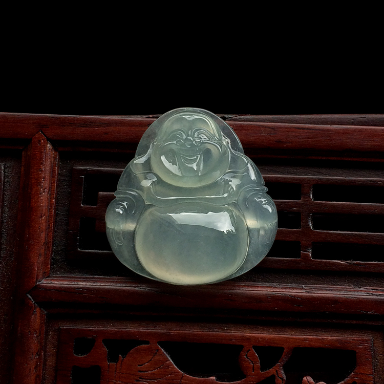 冰种晴水玉佛挂件