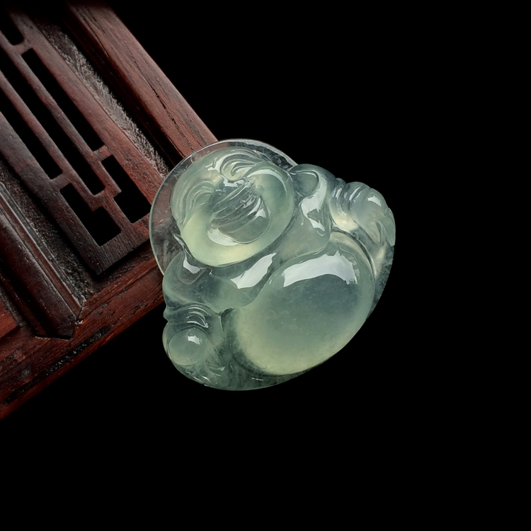 冰种晴水玉佛挂件