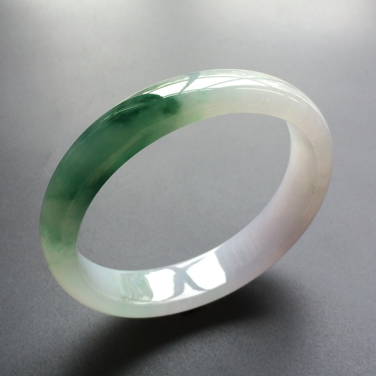 (超值推荐)冰种飘花略带紫罗兰贵妃镯(54mm-46.8mm)