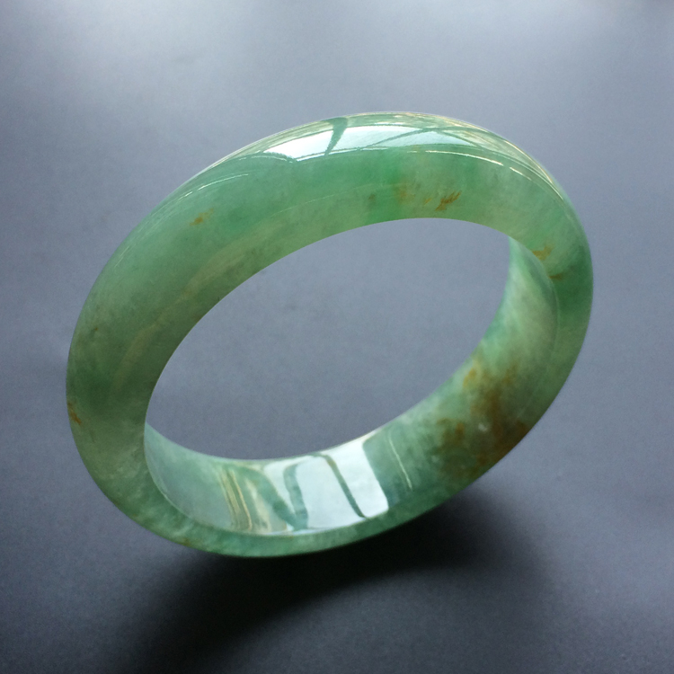 (超值推荐)糯冰种晴水飘花手镯(58.3mm)
