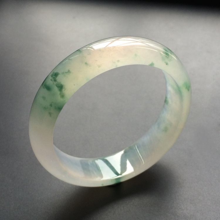 (超值推荐)冰种飘花手镯(54.1mm)