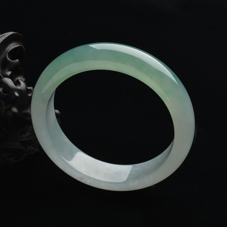 (超值推荐)冰种晴水略飘花手镯(58mm)