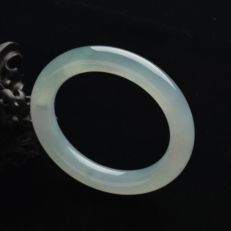 (超值推荐)冰种蓝晴水圆条手镯(58.8mm)