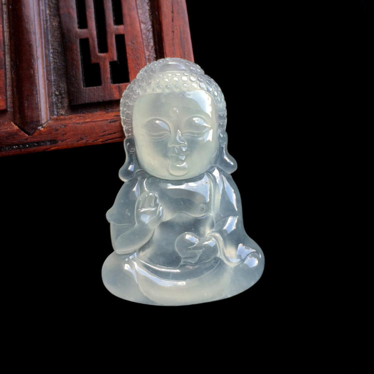 （超值推荐）冰种淡晴水宝宝佛挂件
