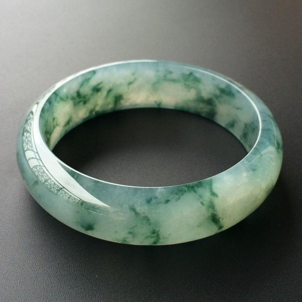 (超值推荐)冰种飘花手镯(59.7mm)