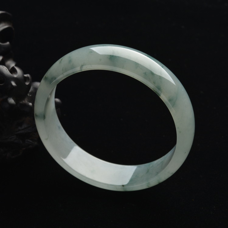 (超值推荐)糯冰种飘花手镯(54.8mm)