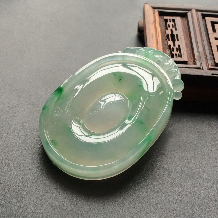 (超值推荐)冰种飘翠福在眼前挂件