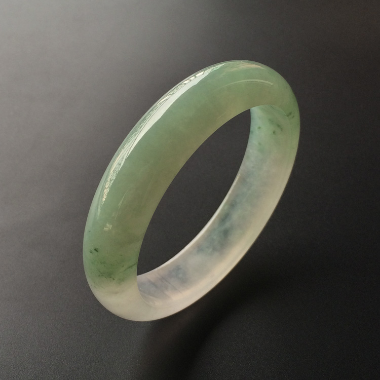 (超值推荐)冰种/糯冰种飘花手镯(56.3mm)
