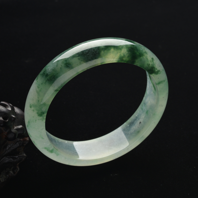 (超值推荐)冰种晴水飘花手镯(58.8mm)