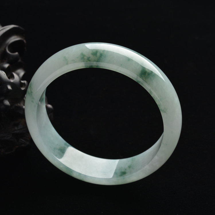 (超值推荐)糯冰种飘花手镯(57.8mm)