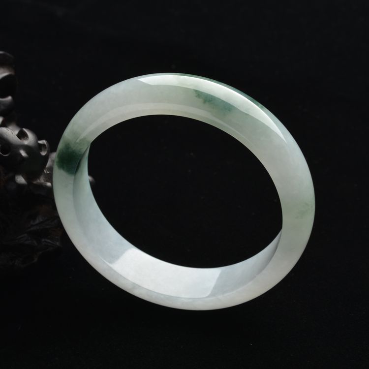 (超值推荐)糯冰种飘花手镯(57.4mm)