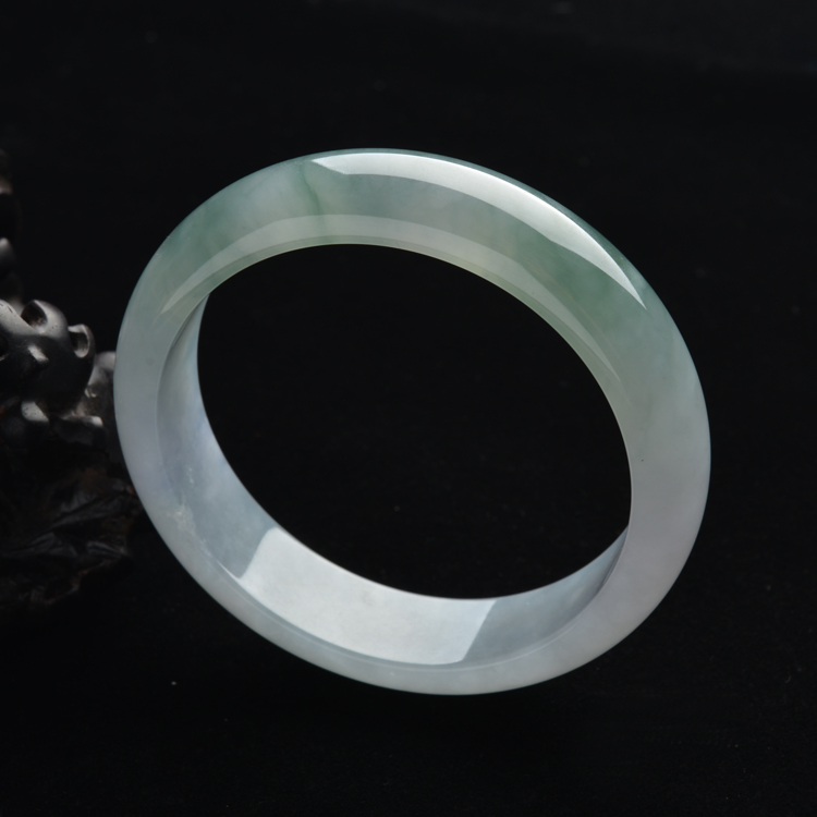 (超值推荐)糯冰种紫罗兰飘花手镯(59.6mm)