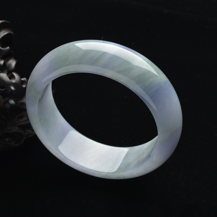(超值推荐)糯冰种紫罗兰带晴水手镯(59.5mm)
