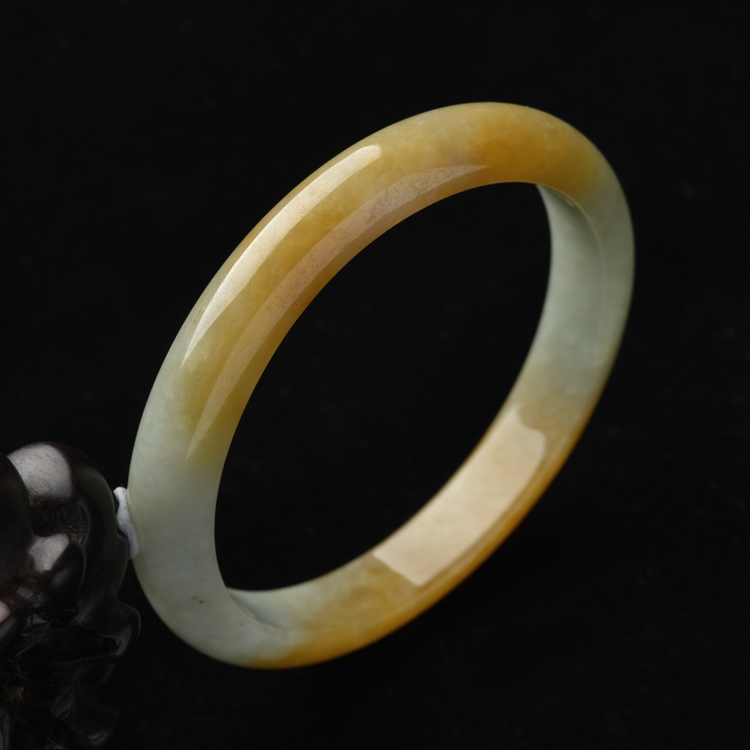 (超值推荐)糯冰种黄翡晴水手镯(53.3mm)