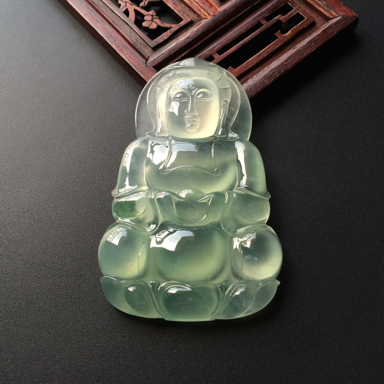 (超值推荐)冰种飘花观音挂件