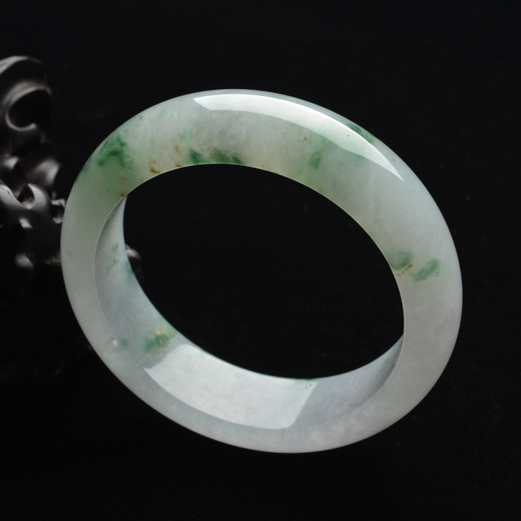 (超值推荐)糯冰种飘花手镯(56.6mm)