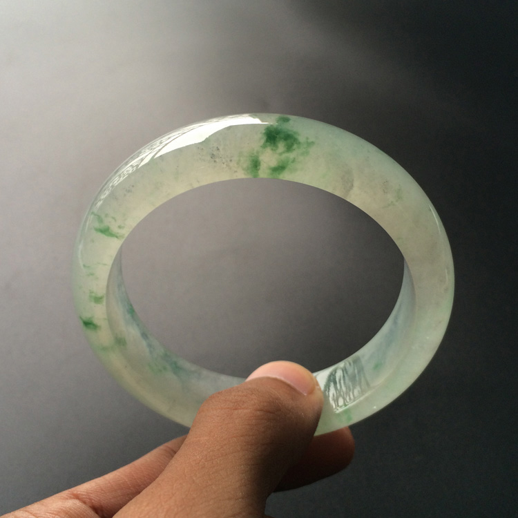 (超值推荐)冰种飘花手镯(59mm)