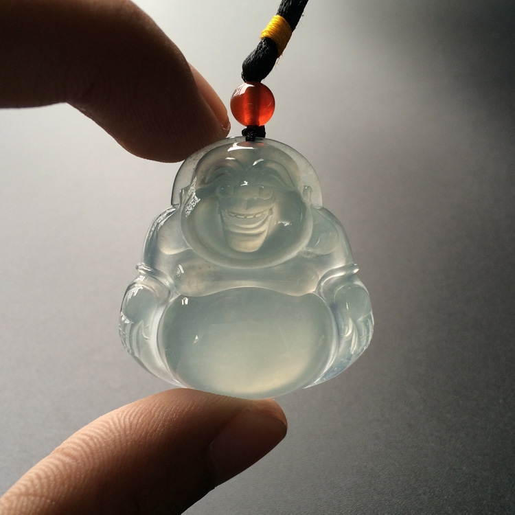 (超值推荐)冰种淡晴水玉佛胸坠