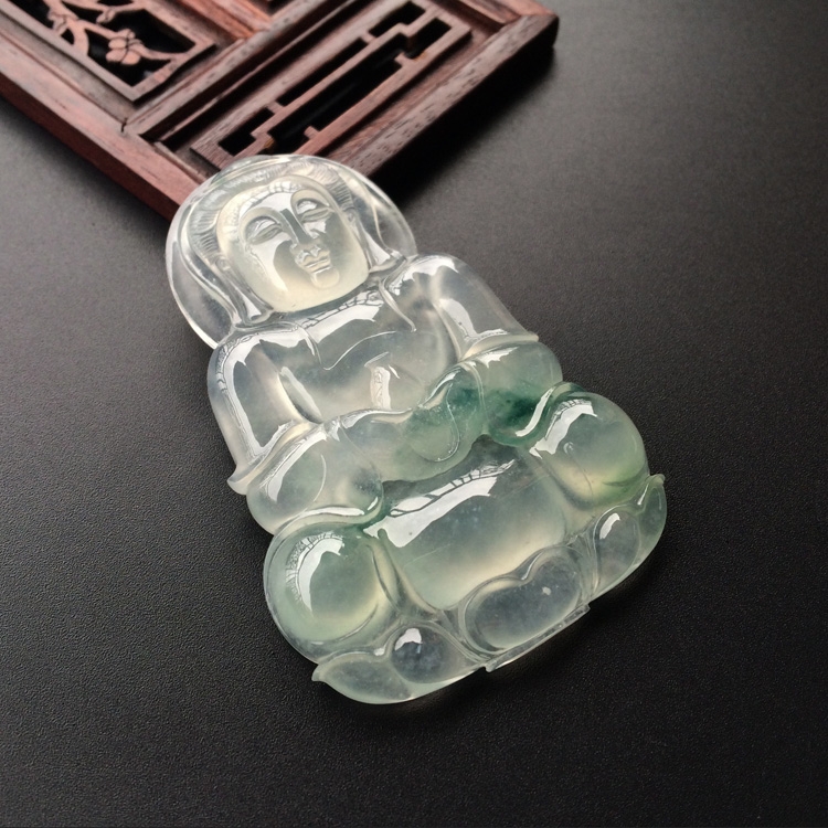 (超值推荐)冰种飘花观音挂件