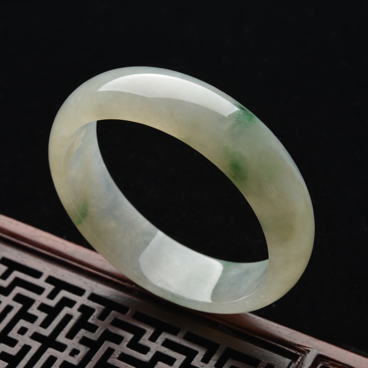 (超值推荐)冰种晴水飘花手镯(56mm)