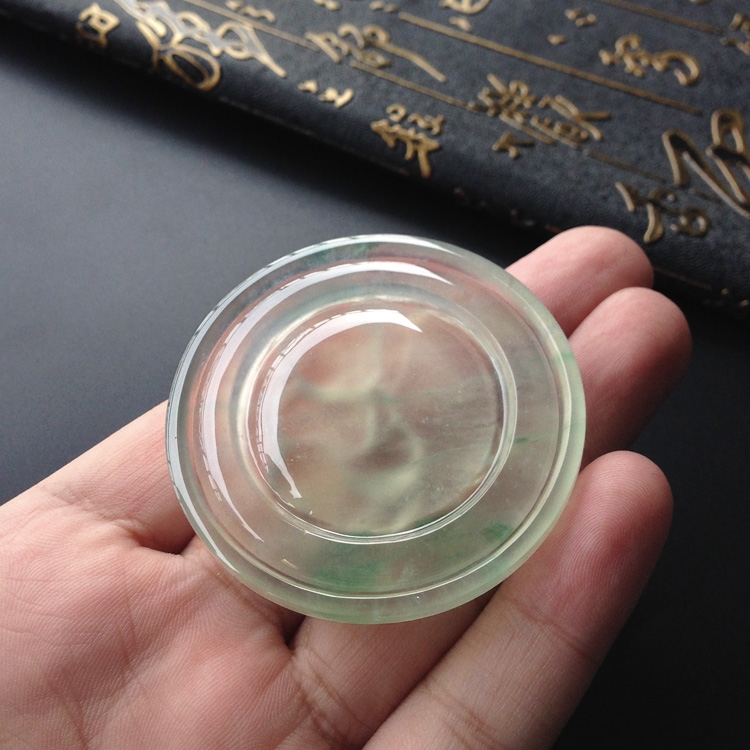 (超值推荐)冰玻种略飘花宝宝佛挂件