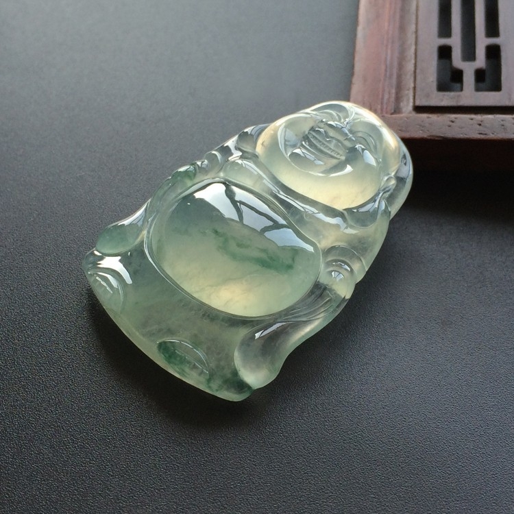 (超值推荐)冰种飘花站佛挂件