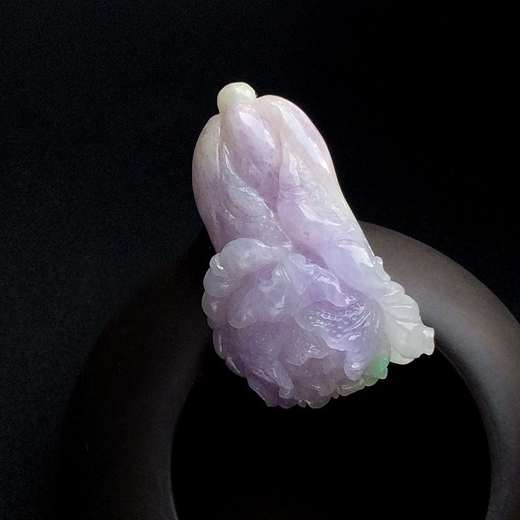 糯冰种春带彩白菜挂件