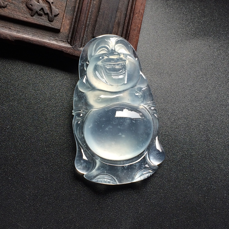 （超值推荐）冰玻种淡晴水站佛挂件