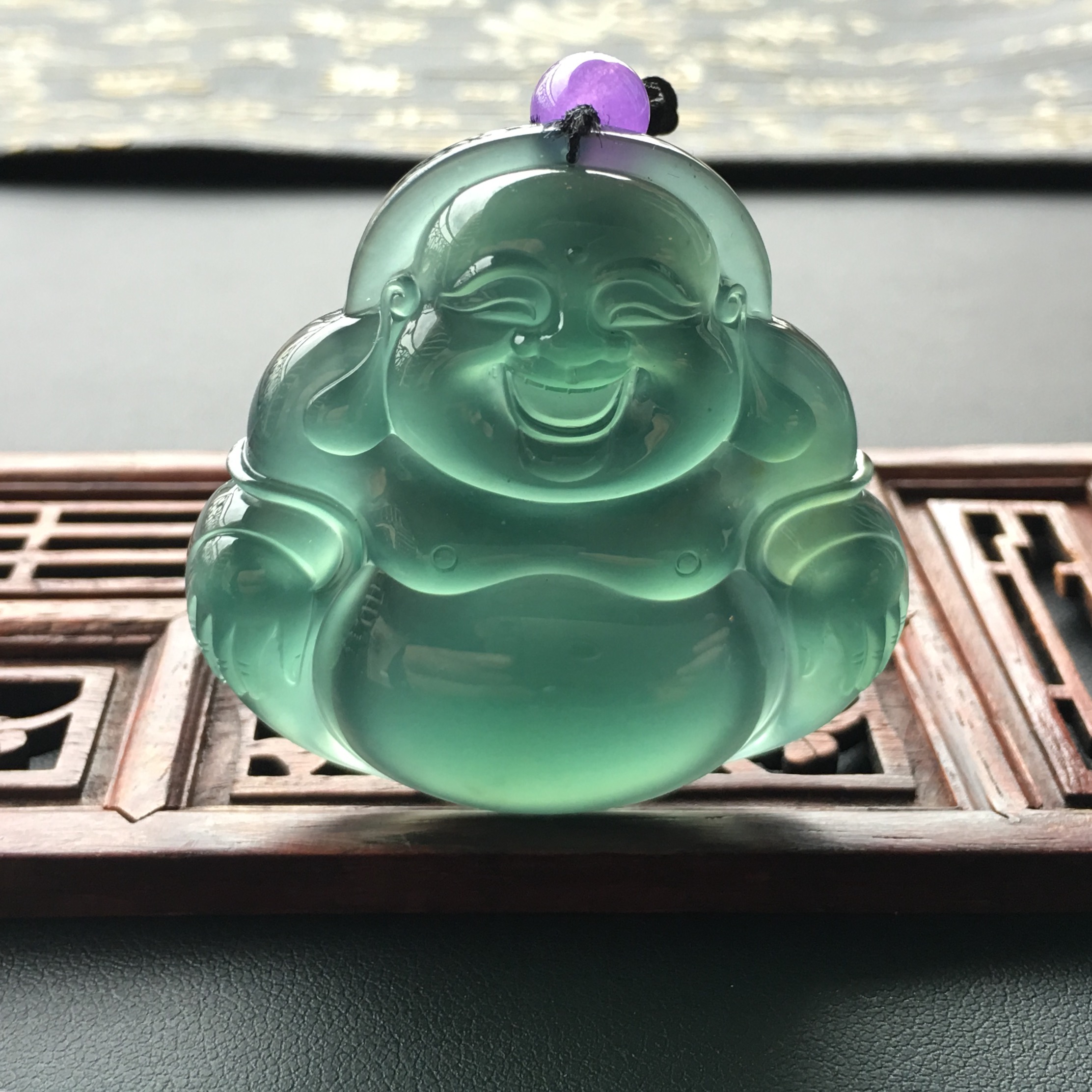 (超值推荐)冰种蓝水玉佛挂件