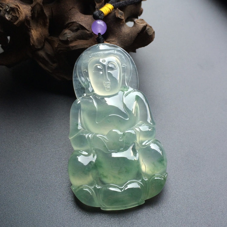 (超值推荐)冰种飘花观音挂件