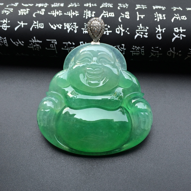 （超值推荐）冰种翠色玉佛挂件