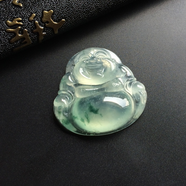 (超值推荐)冰种飘花玉佛挂件
