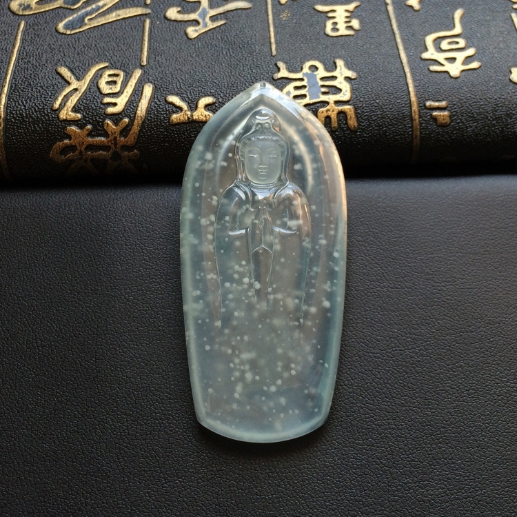 (超值推荐)玻璃种木那站观音挂件